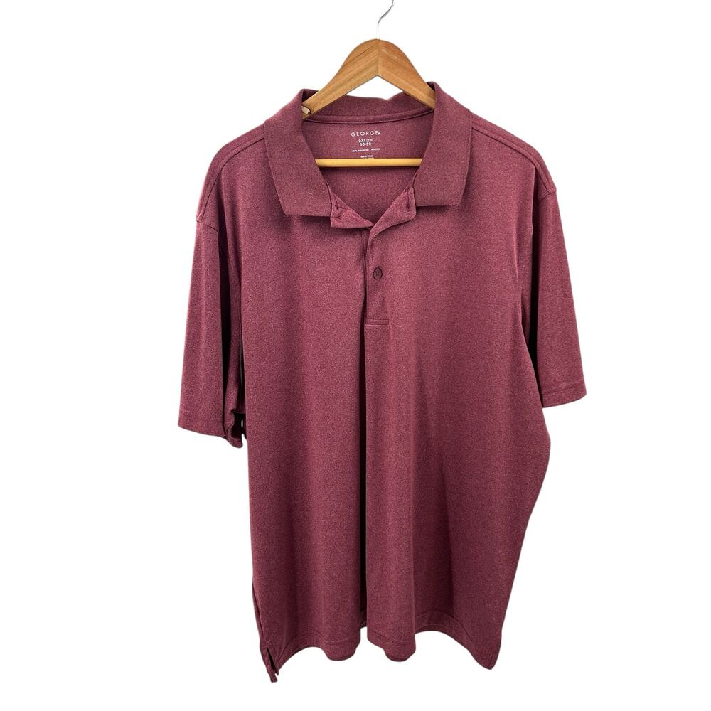 George XXL Red Polo Golf Shirt‎ Casual Pullover
